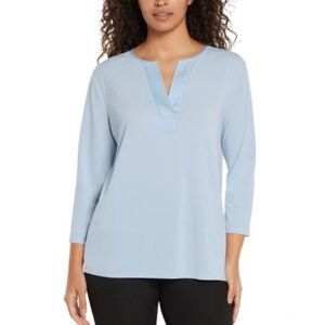 🆕 Banana Republic Blue Relaxed 3/4 Sleeve Blouse